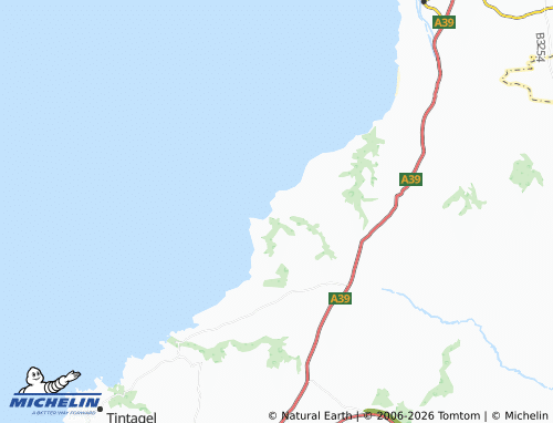 MICHELIN Crackington Haven map - ViaMichelin