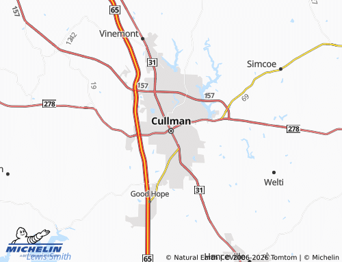 Mapa MICHELIN Cullman - ViaMichelin