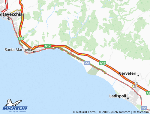 MICHELIN-Landkarte Santa Severa - ViaMichelin