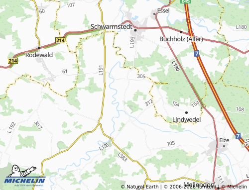 MICHELIN Warmeloh map - ViaMichelin