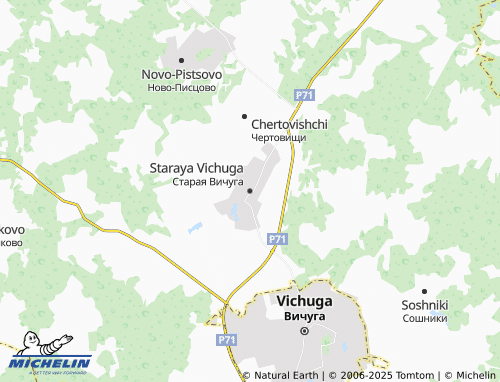 MICHELIN Staraya Vichuga map - ViaMichelin