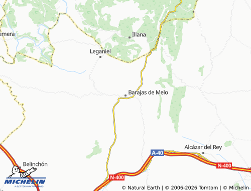 Carte MICHELIN Barajas de Melo - ViaMichelin