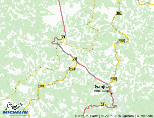 Mapa MICHELIN Radaljevo - ViaMichelin