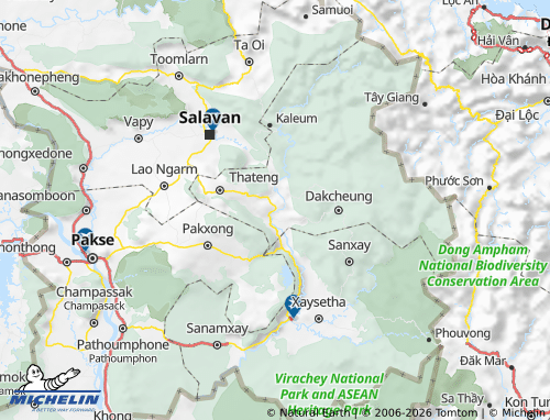 MICHELIN Sekong map - ViaMichelin