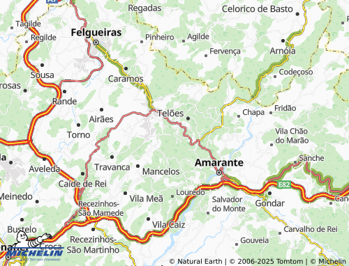 Mappa MICHELIN Freixo de Baixo - ViaMichelin