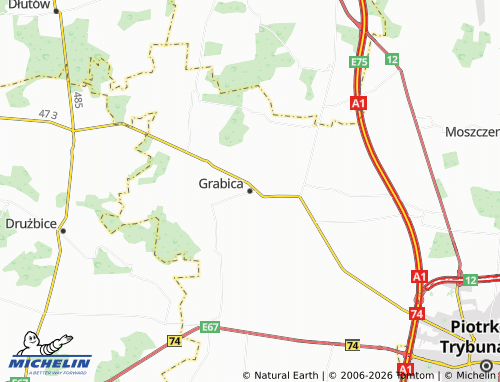 MICHELIN Grabica map - ViaMichelin