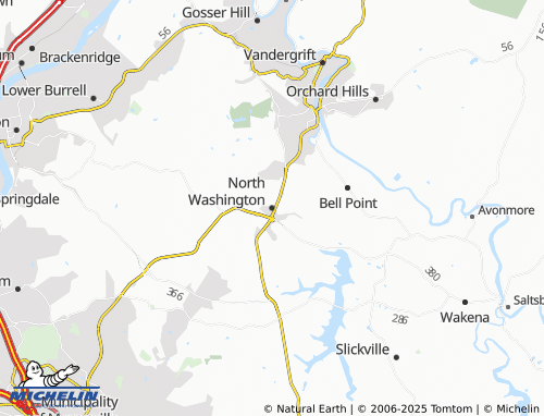 MICHELIN North Washington map - ViaMichelin