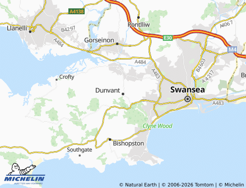 Mappa MICHELIN Dunvant - ViaMichelin