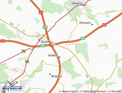MICHELIN Niesułków map - ViaMichelin