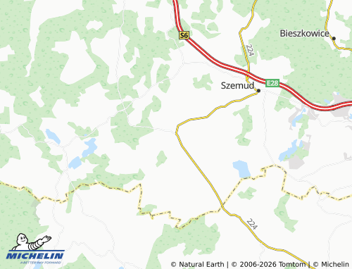 Carte MICHELIN Łebno - ViaMichelin