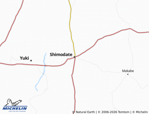 MICHELIN Shimodate map - ViaMichelin