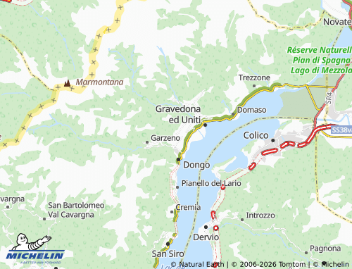 MICHELIN Stazzona map - ViaMichelin