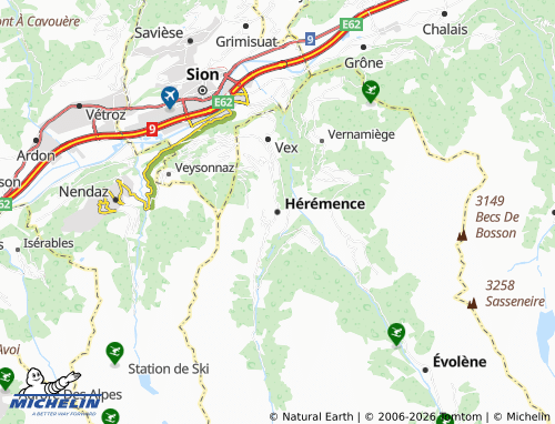 Mapa MICHELIN Hérémence - ViaMichelin
