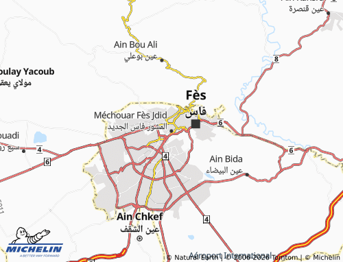 MICHELIN al-Mashwar Fas al-Jadeed map - ViaMichelin
