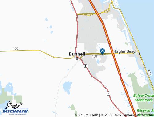 Kaart MICHELIN Bunnell - ViaMichelin