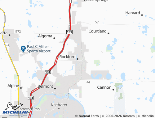 Carte MICHELIN Rockford - ViaMichelin