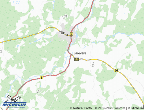 MICHELIN Särevere map - ViaMichelin