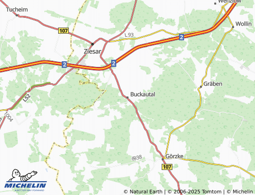 MICHELIN Buckautal map - ViaMichelin