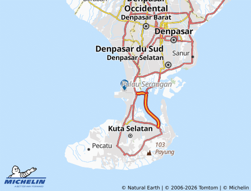 MICHELIN Tuban map - ViaMichelin