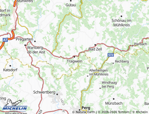 MICHELIN Tragwein map - ViaMichelin