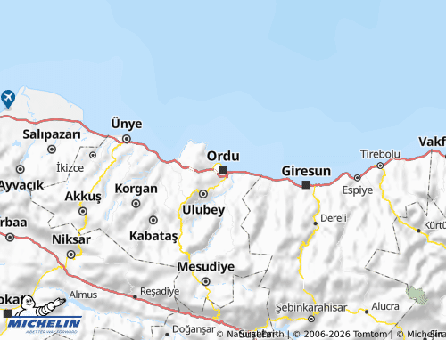 Kaart MICHELIN Ordu - ViaMichelin