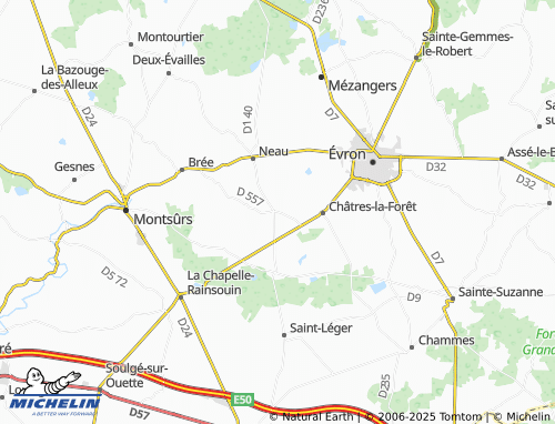 MICHELIN-Landkarte Saint-Christophe-du-Luat - ViaMichelin
