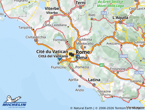 MICHELIN Lazio map - ViaMichelin