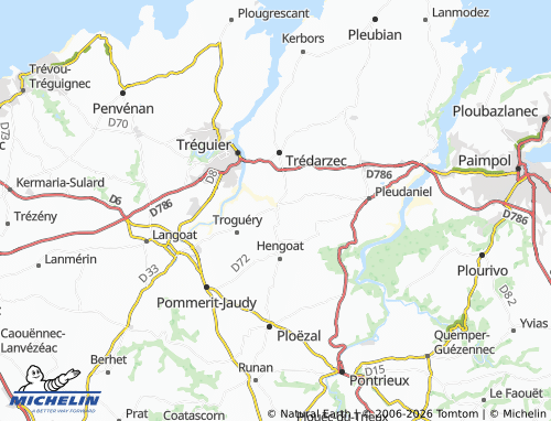 MICHELIN Pouldouran map - ViaMichelin
