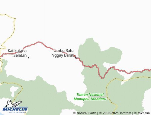 MICHELIN Umbu Ratu Nggay Barat map - ViaMichelin