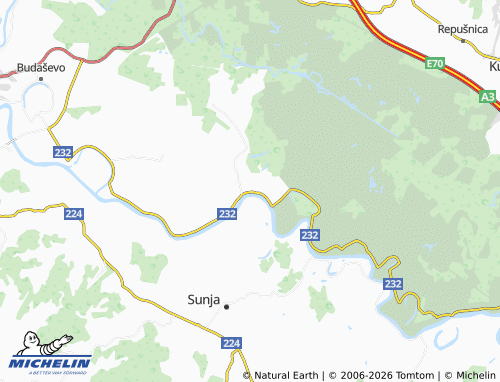 Mapa MICHELIN Gušće - ViaMichelin