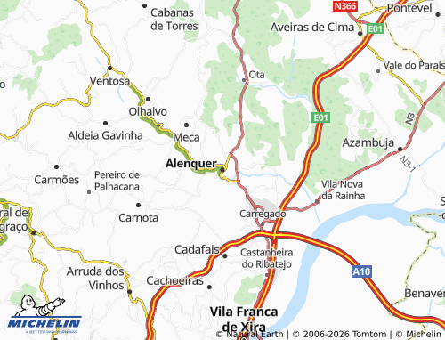 Mapa MICHELIN Alenquer - ViaMichelin