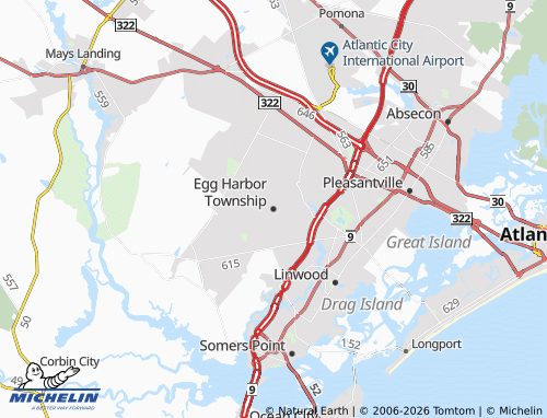 Mappa MICHELIN Egg Harbor Township - ViaMichelin
