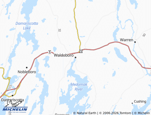 Carte MICHELIN Waldoboro - ViaMichelin