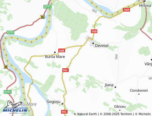 Mappa MICHELIN Bistrețu - ViaMichelin