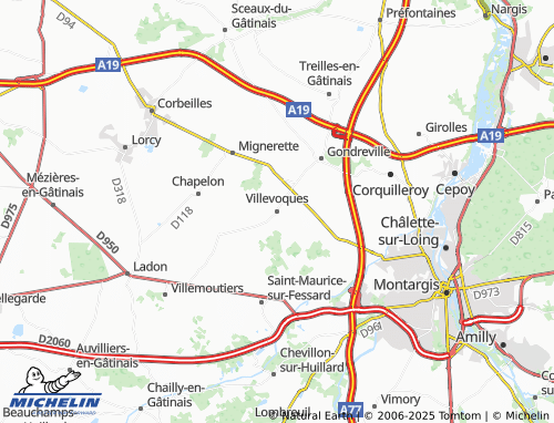 Carte MICHELIN Villevoques - ViaMichelin