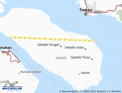 MICHELIN Sebatik Tengah map - ViaMichelin