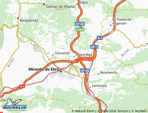 MICHELIN Ribera Baja map - ViaMichelin