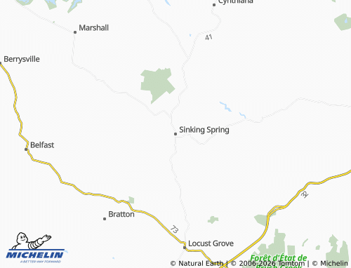 Carte MICHELIN Sinking Spring - ViaMichelin