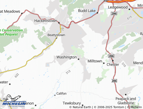 MICHELIN Long Valley map - ViaMichelin