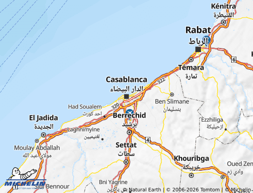 MICHELIN Casablanca-Settat map - ViaMichelin