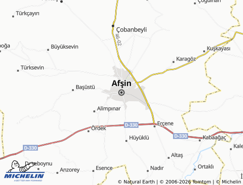 Mappa MICHELIN Afşin - ViaMichelin