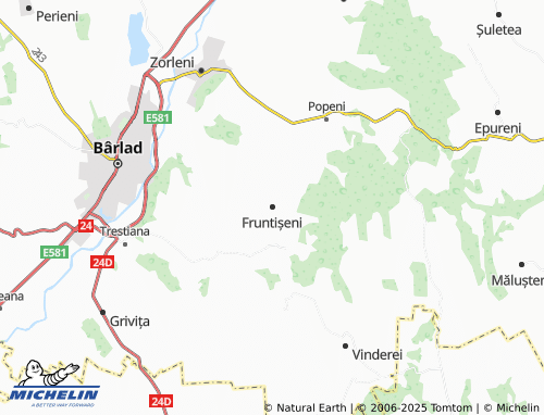 MICHELIN Fruntișeni map - ViaMichelin