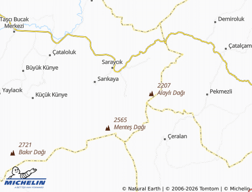 MICHELIN Derebaşı map - ViaMichelin