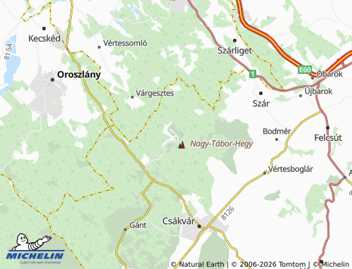 Mappa MICHELIN Vérteskozma - ViaMichelin