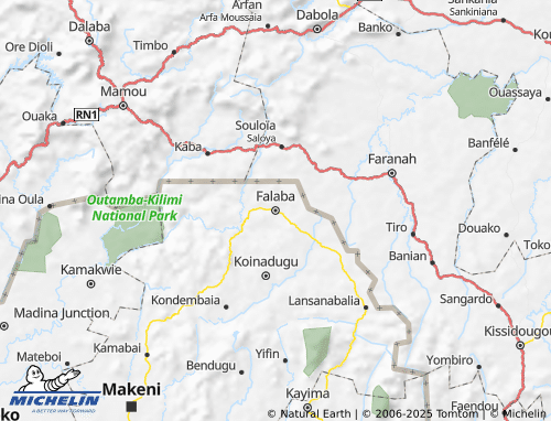 MICHELIN Falaba map - ViaMichelin