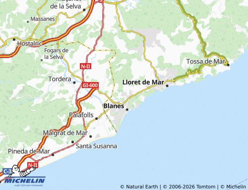 Carte MICHELIN Blanes Vistamar - ViaMichelin