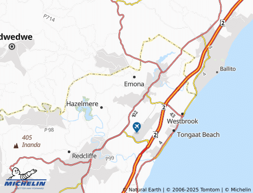MICHELIN Umbhayi map - ViaMichelin