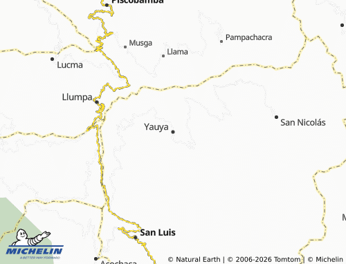 Mapa MICHELIN Yauya - ViaMichelin