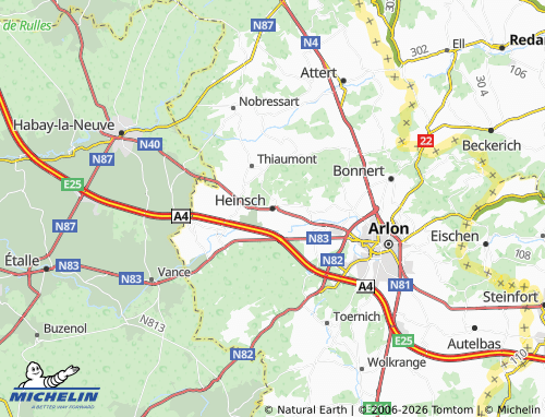 Mappa MICHELIN Heinsch - ViaMichelin