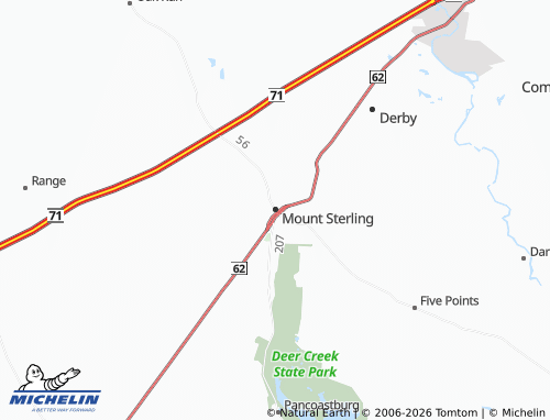 Carte MICHELIN Mount Sterling - ViaMichelin
